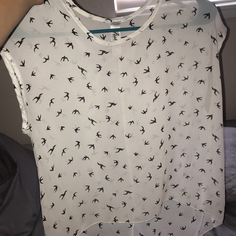 White shirt with black birds ( great for events)